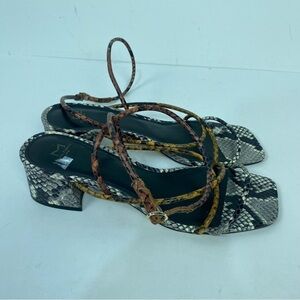 Marc Fisher Jared Snakeskin reptile strappy sandals heels